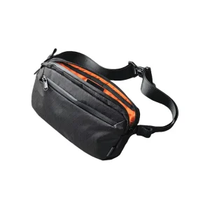 Men’s Multifunctional Nylon Waist Bag Waterproof Crossbody Design with Zipper Closure for Daily Use