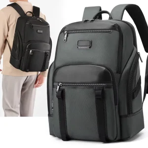 Men’s Multifunctional Shockproof Laptop Backpack Large Capacity Water Repellent Business Travel Bag for Office