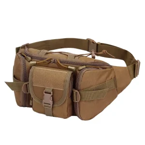 Men’s Multifunctional Waterproof Nylon Softback Waist Bag for Outdoor Sports Camping and Fishing Camouflage Hiking