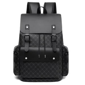 Men’s New Fashion Minimalist Business Plaid Backpack Large Capacity Casual Laptop Backpack for Unisex Work Travel