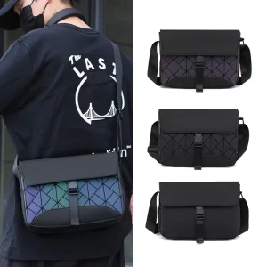 Men’s New PU Anti Theft Chest Bag Multifunctional Fashion Travel & Outdoor Sports Crossbody Bag Waterproof Sling Bag