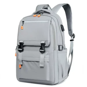 Men’s New Style Casual Work Backpack with Large Capacity Multi Layer Laptop Bag Waterproof and Cross Border Polyester Lining