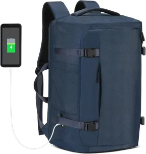 Men’s Nylon 40L Multifunctional Travel Business Backpack Laptop Compartment Zipper Large Capacity Carry-On