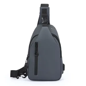 Men’s Nylon Chest Bag Korean Version Fashion Single Shoulder Crossbody Sports Backpack Outdoor Large Capacity Waterproof