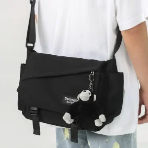 Men’s Nylon Crossbody Bag 12 Inch Laptop Casual Waterproof Messenger Bag