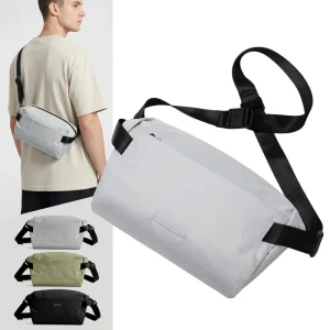 Men’s Nylon Crossbody Bag Casual Outdoor Lightweight Chest Bag Functional Cycling Commuting Shoulder Bag