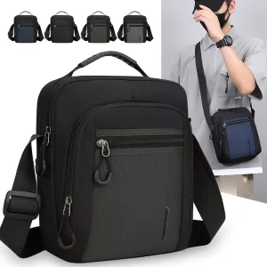 Men’s Nylon Shoulder Crossbody Bag Urban Simplicity Fashion Trend Large Capacity Multi-compartment