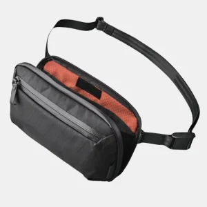 Men’s Nylon Sling Crossbody Waist Bag with Zipper Closure and Waterproof Design