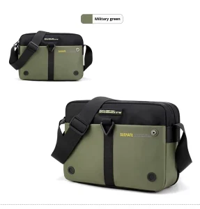 Men’s Nylon Waterproof Shoulder Crossbody Bag Casual Small Sporty Lightweight Wear Resistant