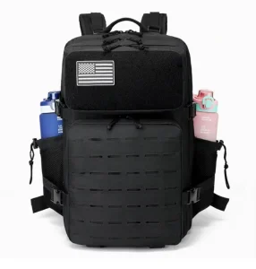 Men’s Outdoor Molle Daypack 3-Day Bug Out Hiking Rucksack with Bottle Holder Fashionable Polyester Lining for Sports