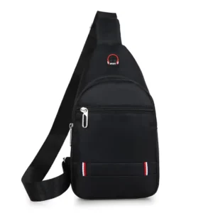 Men’s Outdoor Sports Chest Bag Waterproof Slant Span Fanny Pack Waist Bags with Thread Pattern