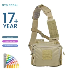 Men’s Outdoor Tactical Sling Bag Compact Vintage Style Chest Pack Concealed Carry Polyester Shoulder Bag