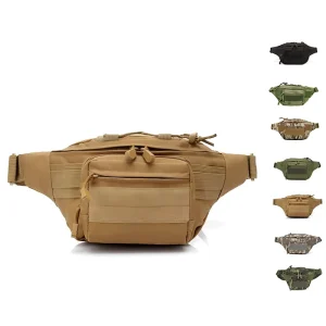 Men’s Outdoor Tactical Waist Pack Versatile Style Chest Bag for Hiking Running and Casual Sports