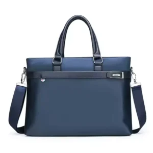 Men’s Oxford Business Casual Backpack Handbag with Tablet Stand Soft File for Daily Office Use