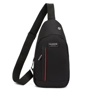 Men’s Oxford Cloth Chest Bag Multi-Functional Sports Outdoor Leisure Shoulder Messenger Backpack