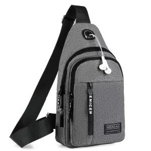 Men’s Oxford Cloth Cross Border Multifunctional Sports Outdoor Casual Shoulder Crossbody Messenger Bag Fashion