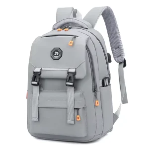 Men’s Oxford College Laptop Backpack with Smart USB Charging Port Custom Logo Fashionable Practical for Casual & Travel School