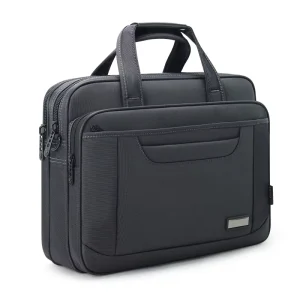 Men’s Oxford Laptop Briefcase Large Capacity Water Resistant Business Bag Multi Compartment for 15.6 Inch Laptop and Files