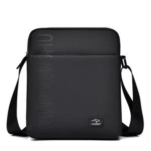 Men’s Oxford Waterproof Shoulder Messenger Bag Large Capacity Black Satchel
