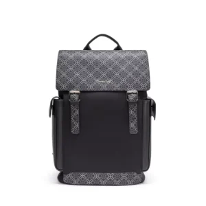Men’s PU Backpack Large Capacity Vintage Backpack Anti Theft Backpack Business Traveling Fashion Full Printing Bag
