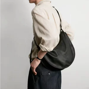 Men’s PU Leather Fashion Geometric Pattern Waterproof Casual Messenger Bag with Customizable Color & Size