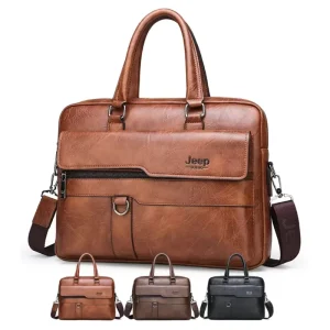 Men’s PU Leather Handbag High Quality Modern Business Shoulder Bag Electric Fashionable