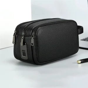 Men’s PU Leather High grade Handbags Large capacity Clutch Bag Intelligent Fingerprint Clutch Bag