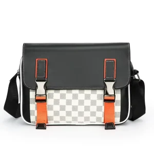 Men’s PU Leather Messenger Bag Classic Fashion Style Shoulder Bag Sling Bags for Men