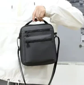 Men’s PU Zipper Closure Summer Messenger Shoulder Crossbody Bag