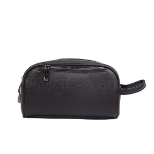 Men’s Portable Business Bag Waterproof PU Material Large Capacity Zipper Closure Soft Handle Fashion Design