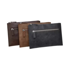 Men’s Portable PU Leather Clutch Handbag Waterproof Business Phone Bag Underarm Pouch Mens Coin Wallet Without Logo