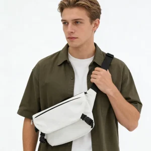 Men’s Premium Nylon Fashion Sling Bag with Buckle Closure for All Seasons