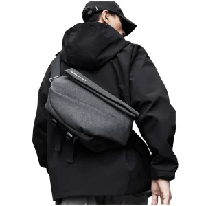 Men’s Premium Style Chest Bag Crossbody Zipper Closure Sling Shoulder Pack Fashionable Portable Accessory