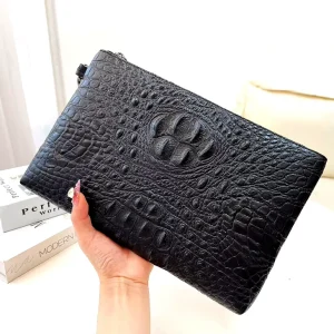 Mens Purses Clutch Bag for Men Business Luxury Hand Smart Custom Clutch Purse Men’s Male Leather Handbag with Compartment