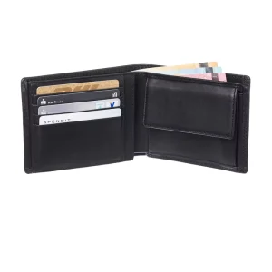 Men’s RFID Protection Black Bifold Leather Wallet