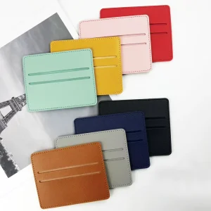 Men’s RFID Retractable Card Holder Wallet Large Capacity Multi-card Slot Women’s Anti-magnetic Ultra-thin PU Faux Leather Solid