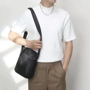 Men’s Real-Leather Bag Large Capacity Men’s Shoulder Bag High-Grade Messenger Bag First Layer Cowhide Men’s Shoulder Messenger