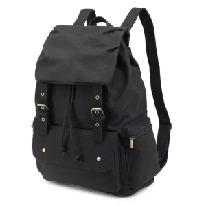 Men’s Rucksack Bag Popular Vintage Style Custom Promotion Logo Waterproof Canvas Cotton Lining Portable Summer Use