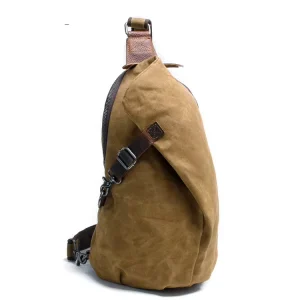 Men’s Shoulder Bag Batik Canvas Waterproof Crossbody Bag Retro Chest Bag Casual Crossbody Bag