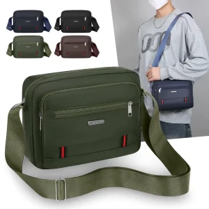 Men’s Shoulder Bag Business Messenger Bag Casual Fashion Large Capacity Waterproof Polyester Briefcase