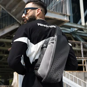 Men’s Shoulder Bag Crossbody Backpack Chest Bag for Men Outdoor Sports Simple Trendy