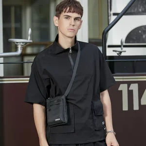Men’s Shoulder Bag Crossbody Bag Japanese Mini Travel Messenger Bag for Men