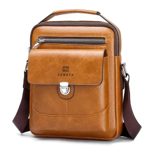 Men’s Shoulder Bags PU Leather Messenger Bag Fashion Crossbody Bags for Men