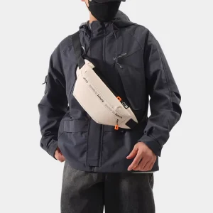 Men’s Shoulder Crossbody Bag with Multiple Carrying Ways Waterproof Sports Single Shoulder Chest Bag for Travel
