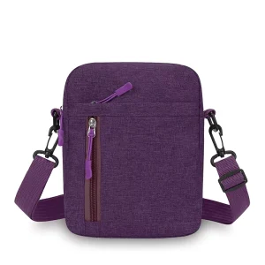 Men’s Shoulder Crossbody Sling Bag with Polyester Waterproof Material and Zipper Closure