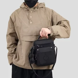 Men’s Shoulder Oxford Crossbody Outdoor Sport Travel Chest Bag Casual Multifunction Waist Sling Bag