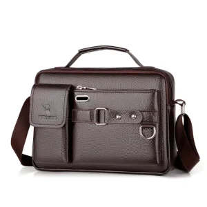 Men’s Shoulder Phone Bag Portable Casual Handbag Business Shoulder Bag Satchel Design Hanging Bag