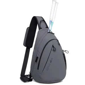 Men’s Simple Sling Crossbody Chest Bag Fashionable Genuine Leather