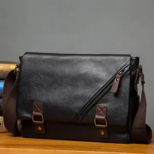 Men’s Single Shoulder Crossbody Bag Fashionable Genuine Leather Design