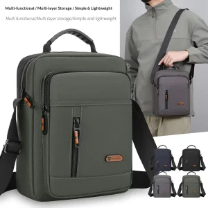 Men’s Single Shoulder Crossbody Bag New Business Casual Oxford Cloth Summer Breathable Durable Portable Small Bag